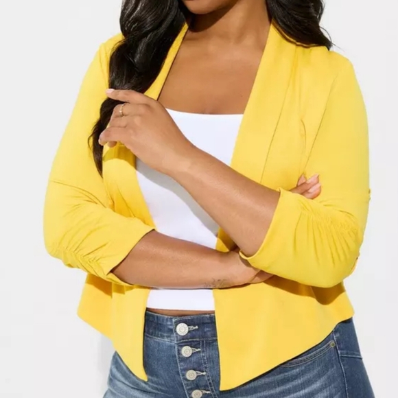 torrid Jackets & Blazers - Torrid Yellow Blazer